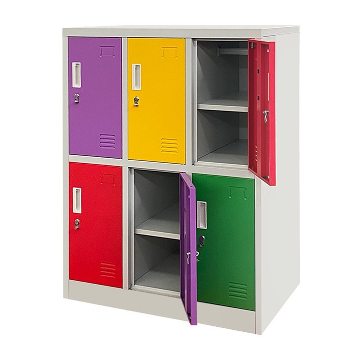 Colorful 6 Door Steel Locker