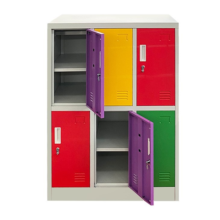 Colorful 6 Door Steel Locker